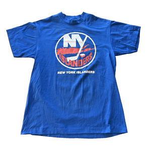 Vintage New York Islanders Hockey Tshirt Mens Large Cotton Blend Hef-T Label